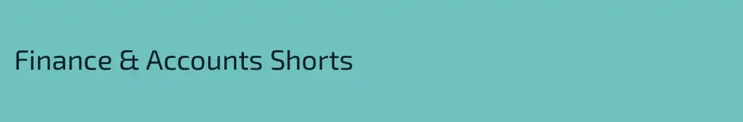 Finance & Accounts Shorts